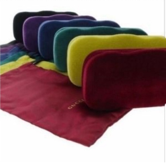 GUCCI Case Hard Shell Sunglasses Velvet Case Large Burgundy Red - Picture 5 of 5